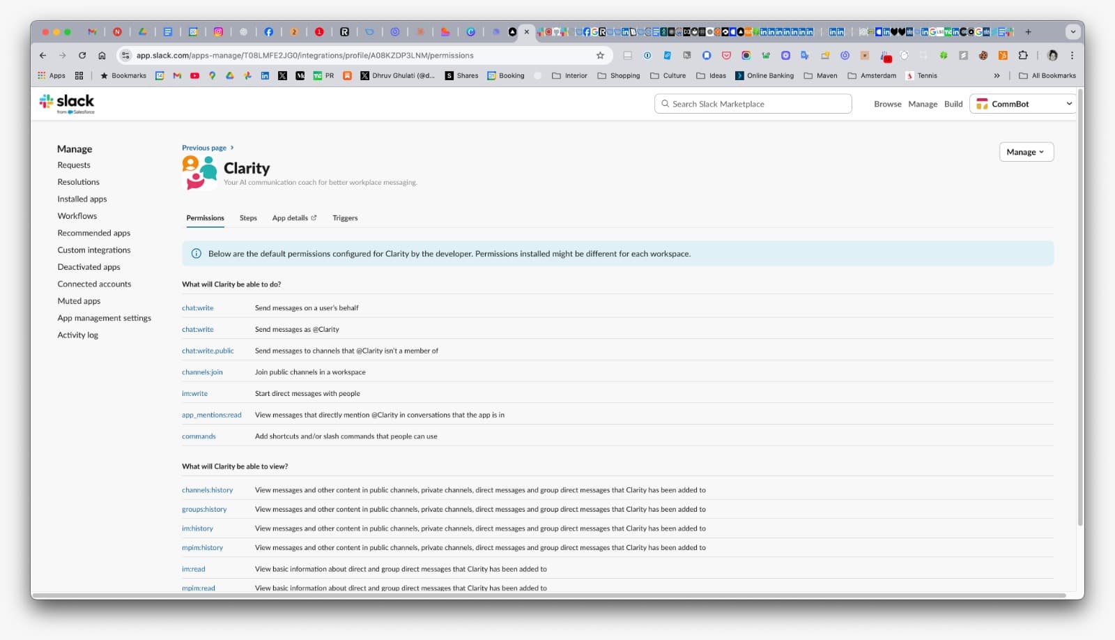 Authorize permissions — screenshot